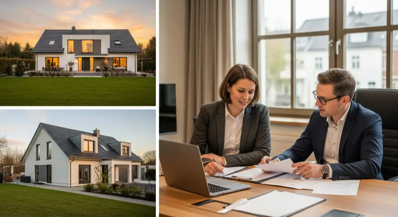 Smart-Home-Display mit Wärmepumpensteuerung in einem modernen Geraer Wohnzimmer