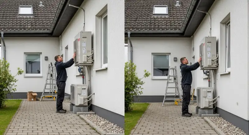 Aufstellort einer Wärmepumpe in Göppingen