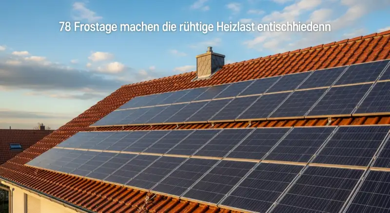 Close-up of photovoltaic solar panels installed on a traditional German Satteldach (gabled roof), blue sky with some clouds