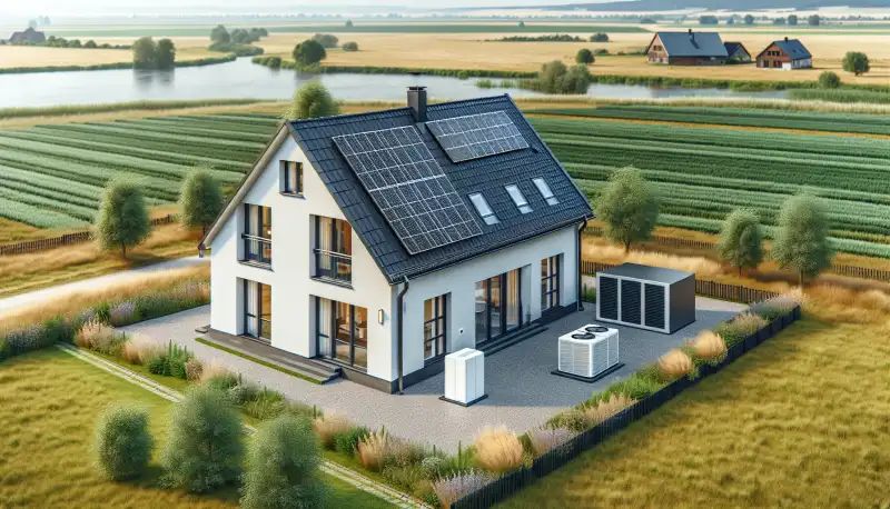 Einfamilienhaus in Hamm mit Solaranlage und Wärmepumpe im Garten