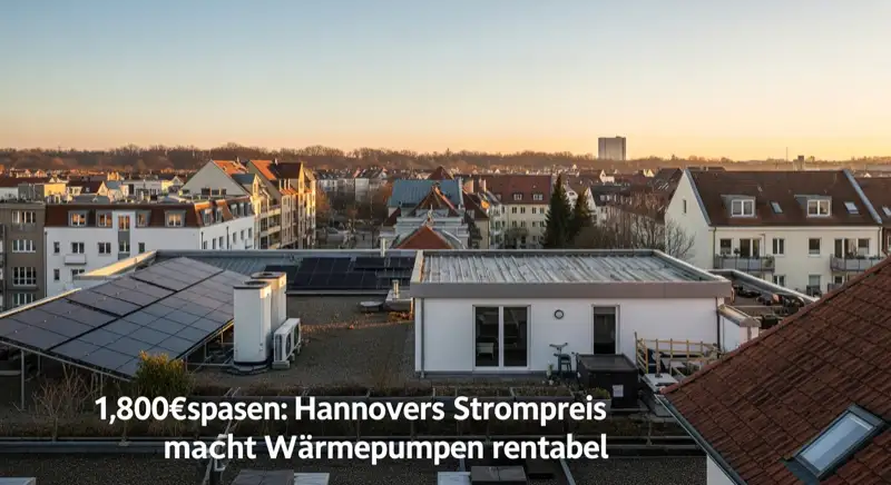 Blick auf das Stadtwerke-Gebäude in Hannover mit Service-Eingang, lokale Versorgeratmosphäre