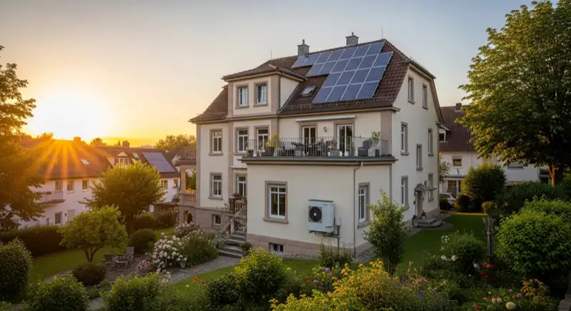 Blick auf das Stadtwerke-Gebäude in Heilbronn mit Service-Eingang, lokale Versorgeratmosphäre