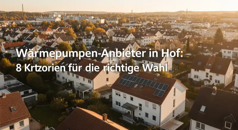 Aerial drone view of typical German residential neighborhood with mixed roof types, red and dark roof tiles, gardens visible, sunny day