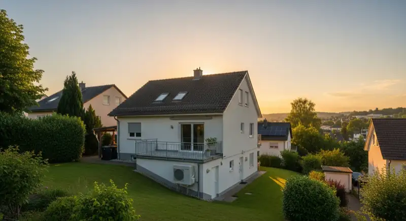 Wohnhaus in Ingelheim am Rhein mit Hanglage und freiem Platz fuer ein Waermepumpen-Aussengeraet