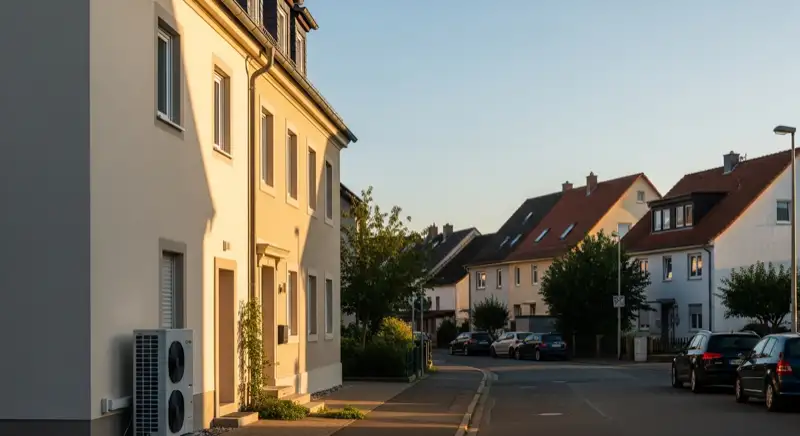 Vorher-Nachher-Vergleich: alte Gasheizung und moderne Wärmepumpe im Keller eines Kaiserslauterer Altbaus