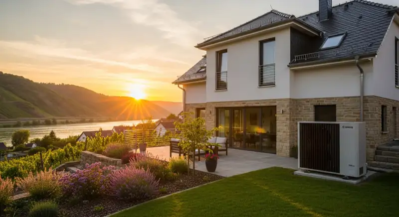 Erdwärmebohrung auf einem Grundstück in Koblenz-Ehrenbreitstein mit flacher Norddeutscher Tiefebene