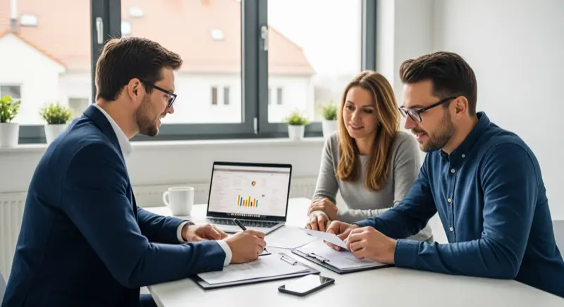 Luft-Wasser-Wärmepumpe im Garten eines Bonner Einfamilienhauses, Nahaufnahme der Außeneinheit