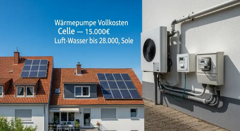 Modern German electrical meter cabinet (Zählerschrank) with smart meter and solar inverter connection, clean technical installation