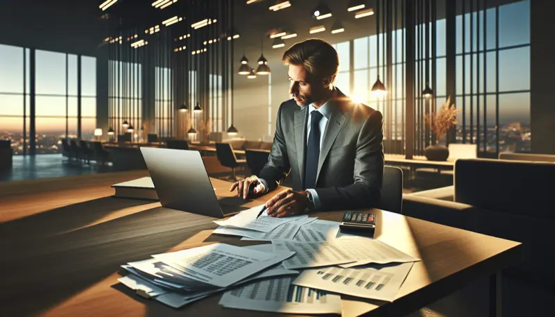 Energieberater mit Kostenaufstellung für eine Wärmepumpe in Dresden, Beratungsgespräch am Tisch