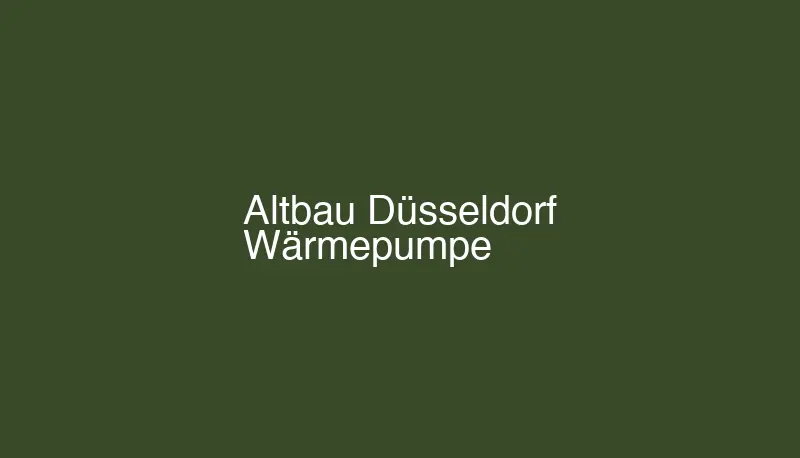 Wärmepumpe an einem sanierten Düsseldorfer Altbau in Oberkassel