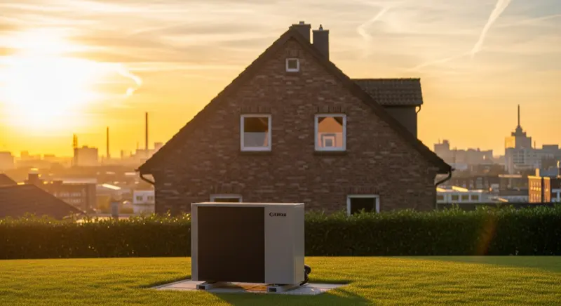 Förderungsantrag für eine Wärmepumpe in Duisburg, Formulare und Dokumente auf einem Schreibtisch