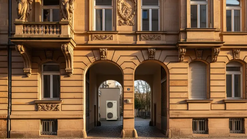 Gründerzeithaus in Frankfurt-Sachsenhausen mit moderner Wärmepumpe