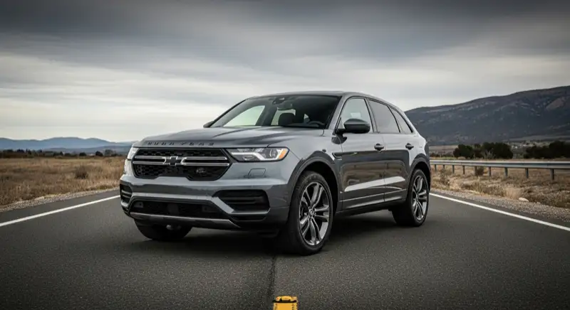 Aerial drone view of typical German residential neighborhood with mixed roof types, red and dark roof tiles, gardens visible, sunny day