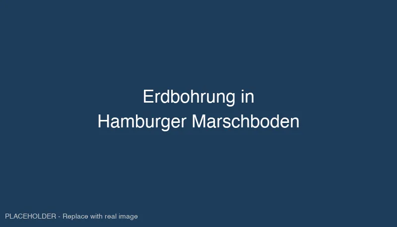 Erdbohrung für Wärmepumpe in typischem Hamburger Marschboden, Baustelle mit Bohrgerät