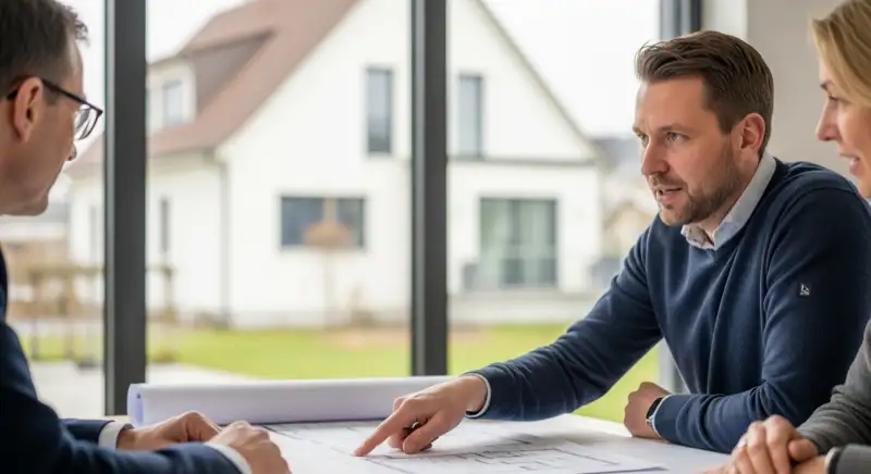 Verschiedene Wärmepumpen-Typen vor einem Hanauer Wohngebiet, Luft- Sole- und Wasser-Wärmepumpe im Vergleich