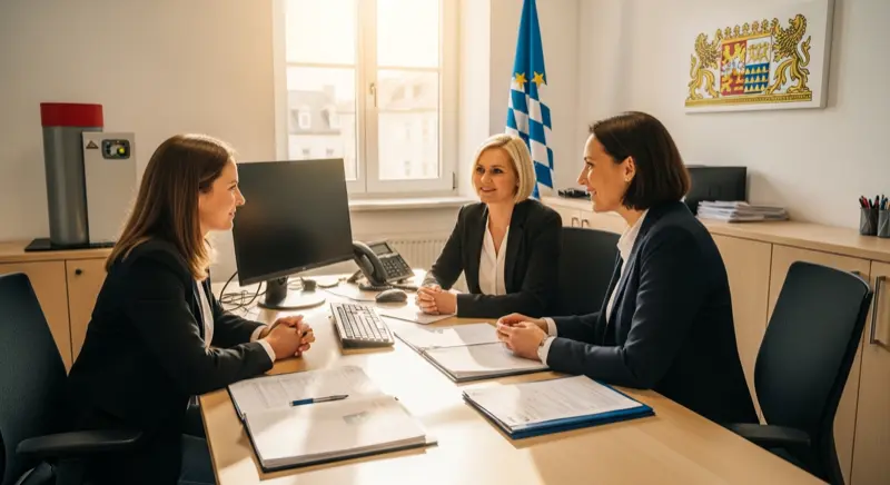 Förderberatung für Wärmepumpen in Nürnberg, bayerische Förderberater am Schreibtisch