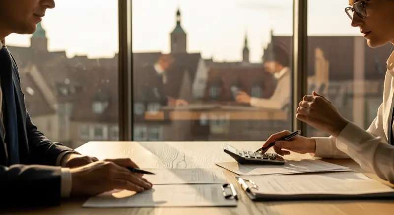 Energieberater erstellt Kostenaufstellung für Wärmepumpe in Nürnberg