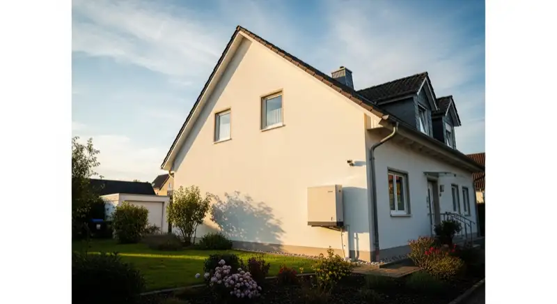 Einfamilienhaus im Rudolstädter Saaletal mit freier Außenwand für eine Wärmepumpe