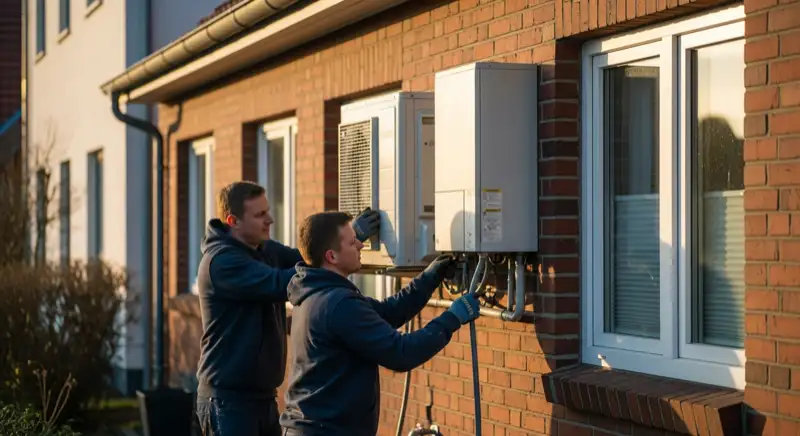 Einbau einer Wärmepumpe im Lübecker Bestand