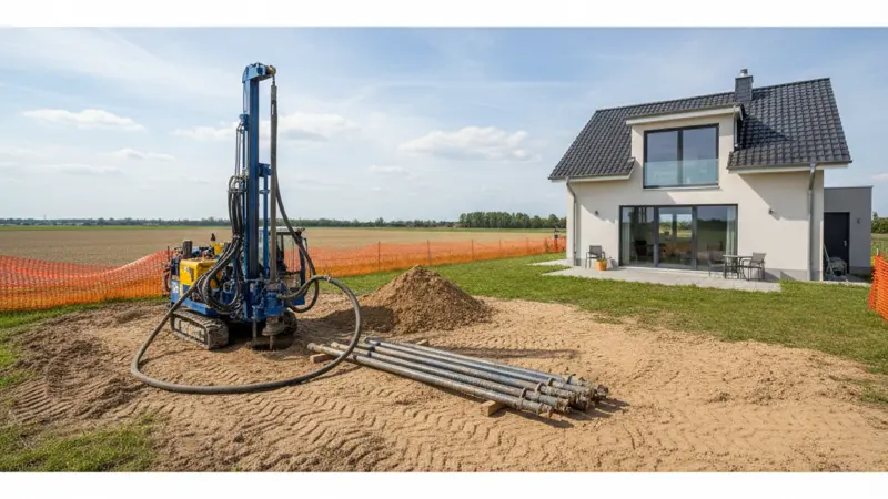 Fachhandwerker installiert Luft-Wasser-Wärmepumpe an Münsteraner Einfamilienhaus