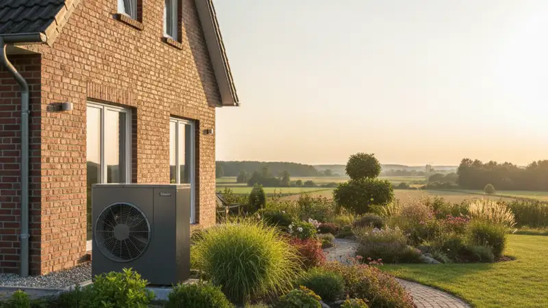 Wärmepumpe Inneneinheit im Technikraum eines Münsteraner Hauses