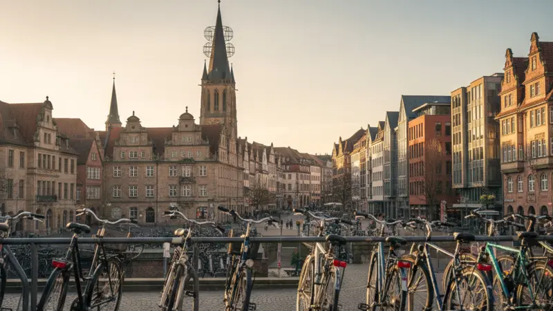 Münsteraner Familie vor Einfamilienhaus mit Wärmepumpe