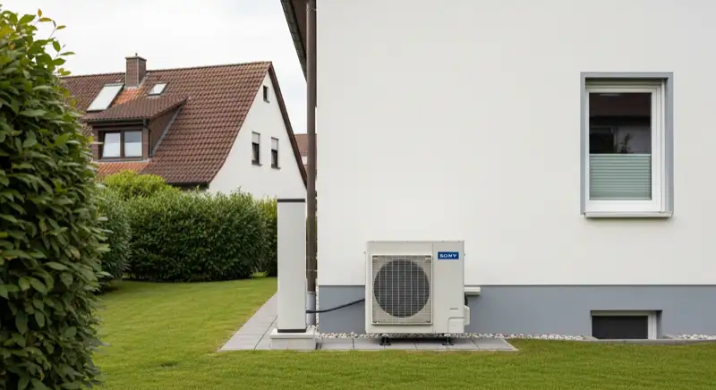 Aufstellort einer Wärmepumpe in Neu-Ulm