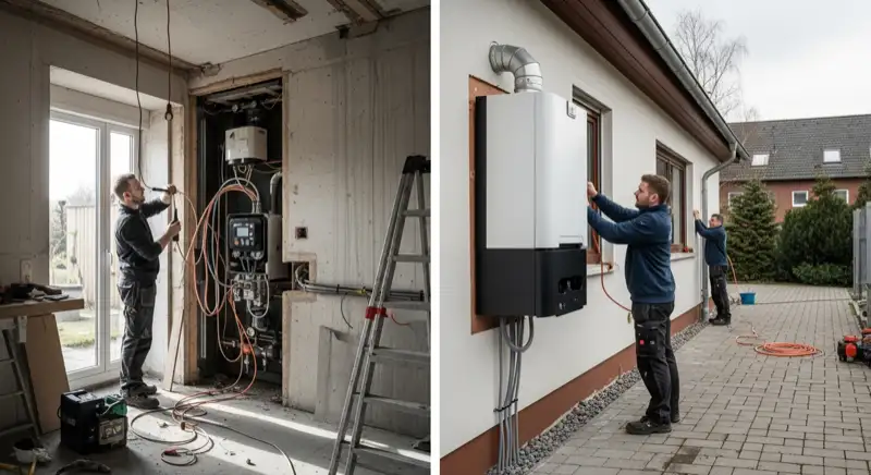 Montage einer Wärmepumpe in Neu-Ulm