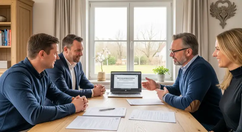 Luft-Wasser-Wärmepumpe vor einem Neubrandenburger Reihenhaus mit rotem Backstein