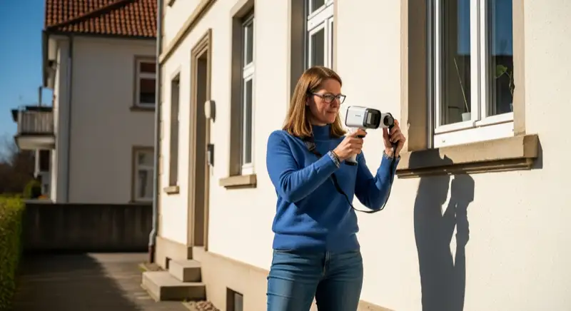 Moderner Heizungskeller mit Wärmepumpe in einem Osnabrücker Altbau