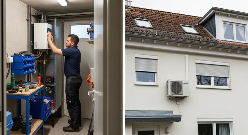 Montage einer Wärmepumpe in Passau