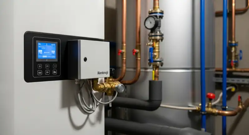 Moderner Heizungskeller mit Wärmepumpe und Pufferspeicher in Salzgitter