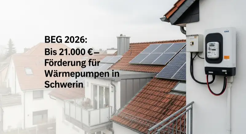 Modern German electrical meter cabinet (Zählerschrank) with smart meter and solar inverter connection, clean technical installation