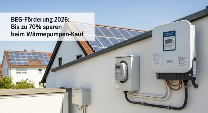 Modern German electrical meter cabinet (Zählerschrank) with smart meter and solar inverter connection, clean technical installation