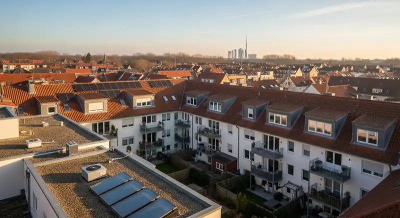 Historische Stendaler Altstadt mit dichter Bebauung und sichtbaren Innenhöfen
