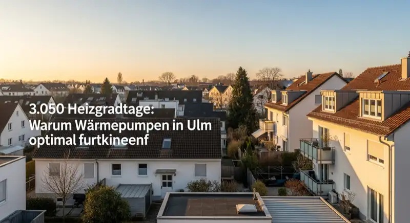 Wohngebiete in Ulm mit verschiedenen Bauformen, typische Einfamilienhäuser und Dachstrukturen aus der Luft