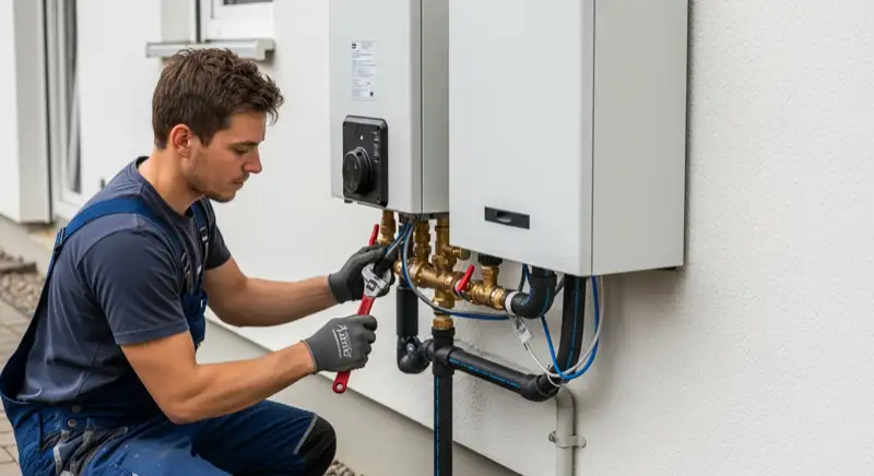 Montage einer Wärmepumpe in Waiblingen