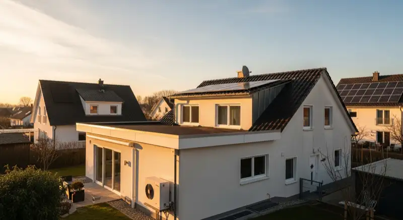Freistehendes Haus bei Wolgast mit Wärmepumpe und großer Nebendachfläche