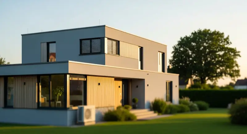 Energieeffizientes Haus mit Wärmepumpe